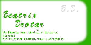 beatrix drotar business card